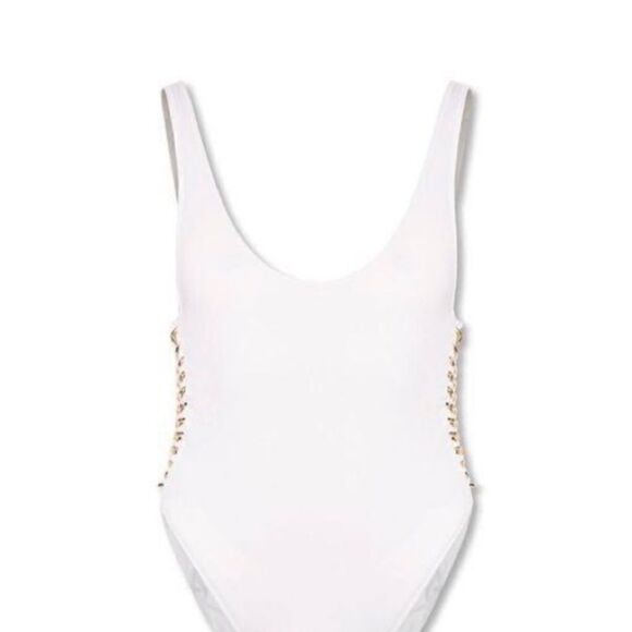 STELLA MCCARTNEY White Falabella One-Piece Swimsuit NWT Large $495 - Picture 5 of 11